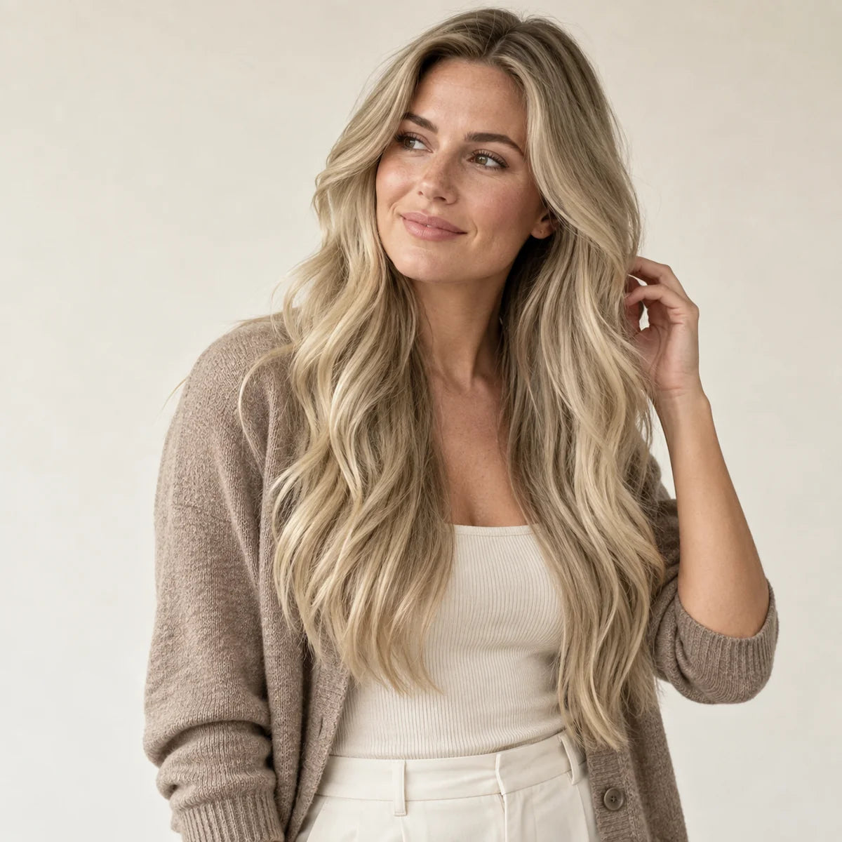Clip hair extensions gemaakt van hoogwaardig echt haar