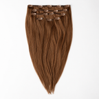 Donkerblonde clip in extensions van echt haar