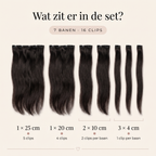Clip in Extensions | Donker Chocolade Bruin 1B