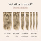 Clip in Extensions | Beige Blond Mix 5B/16B