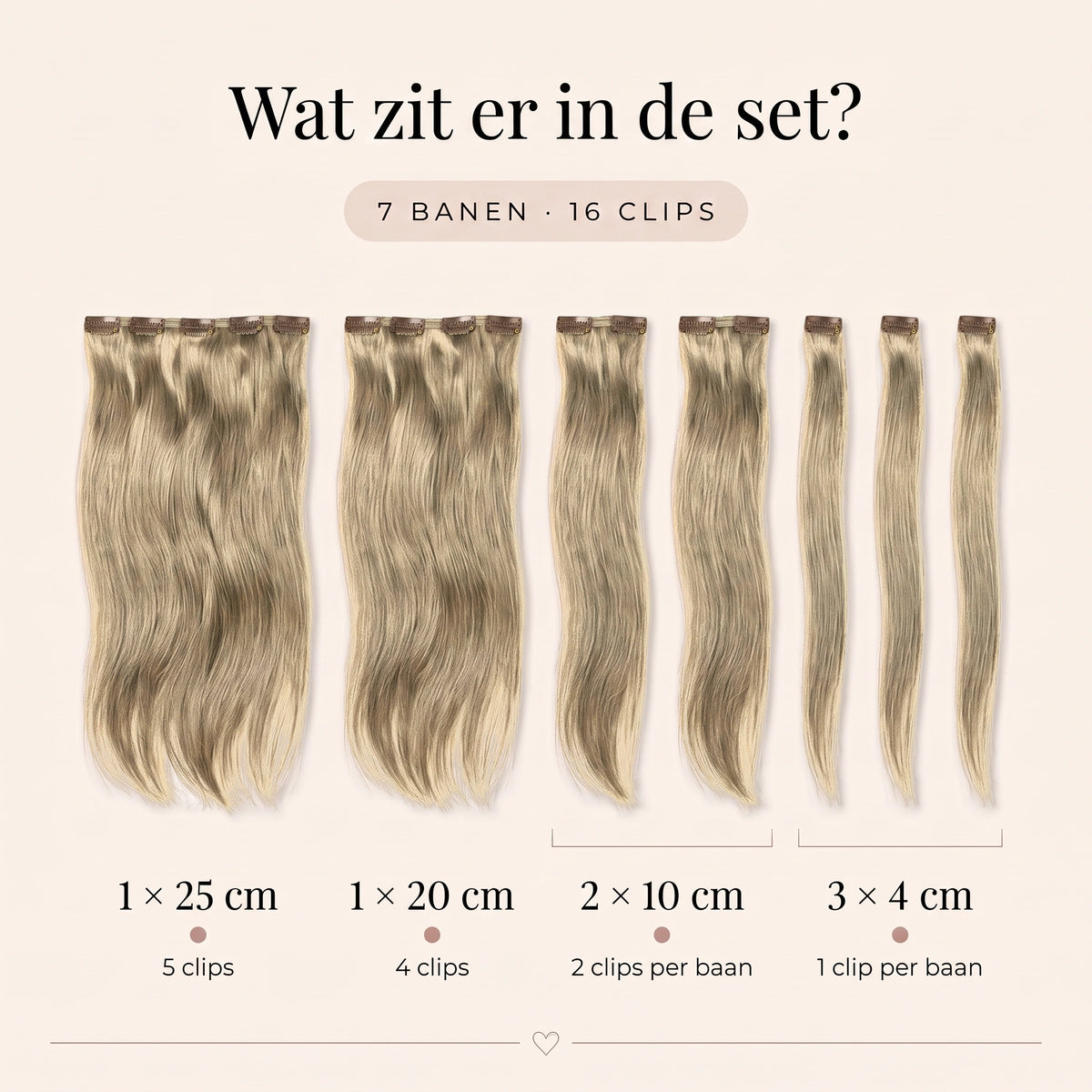 Clip in Extensions | Beige Blond Mix 5B/16B