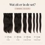 Clip in Extensions | Donker Natuurlijk Bruin 1A