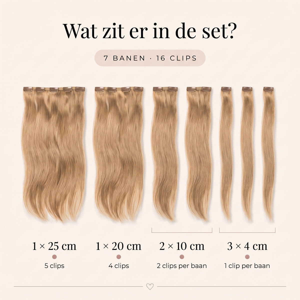 Clip in Extensions | Donkerblond 10