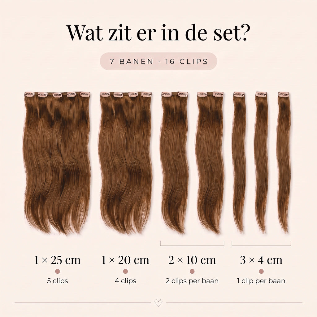 Clip in Extensions | Kastanjebruin 6