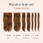 Clip in Extensions | Kastanjebruin 6