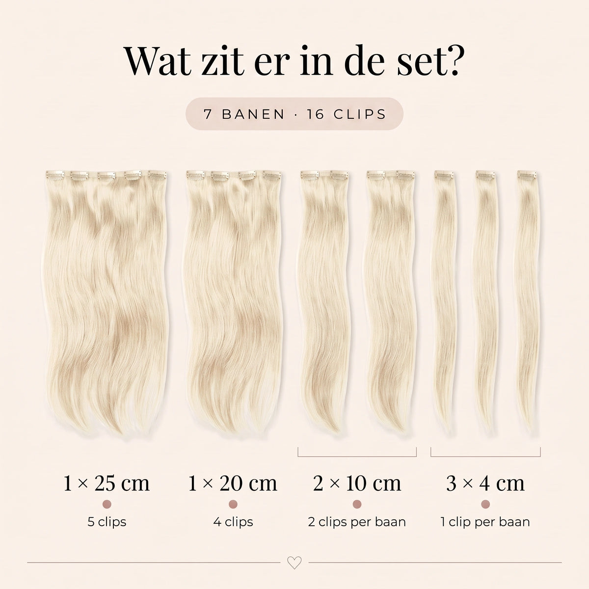 Clip in Extensions | Licht Asblond 60B