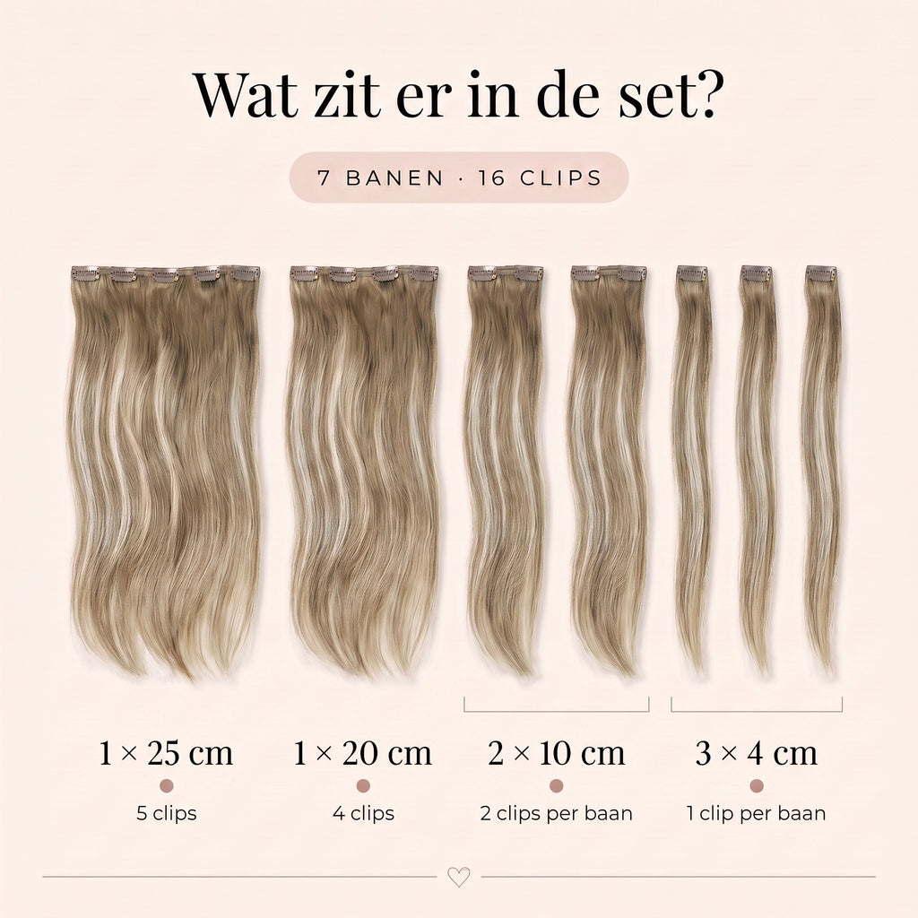 Clip in Extensions | Licht Asblond Balayage 5B+60B
