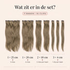 Clip in Extensions | Licht Asbruin 5B