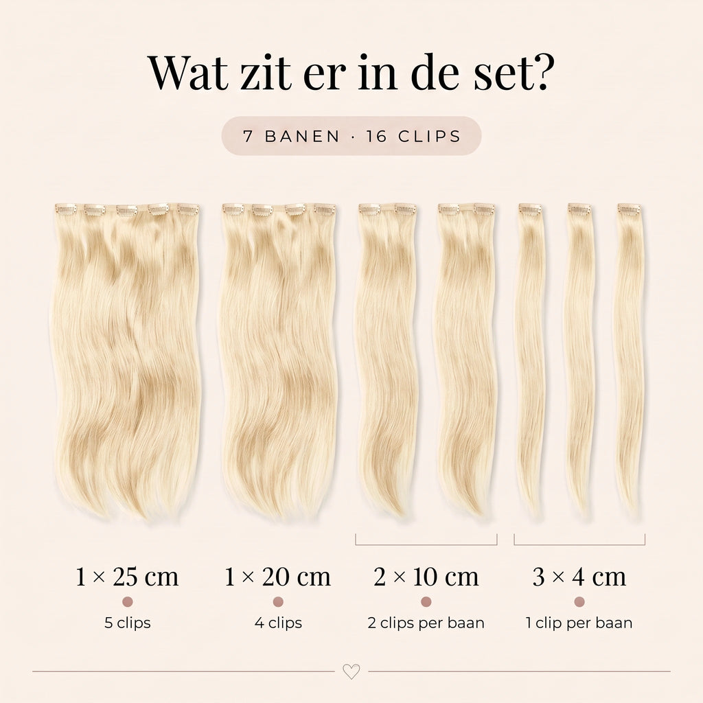 Clip in Extensions | Licht Natuurblond 60A