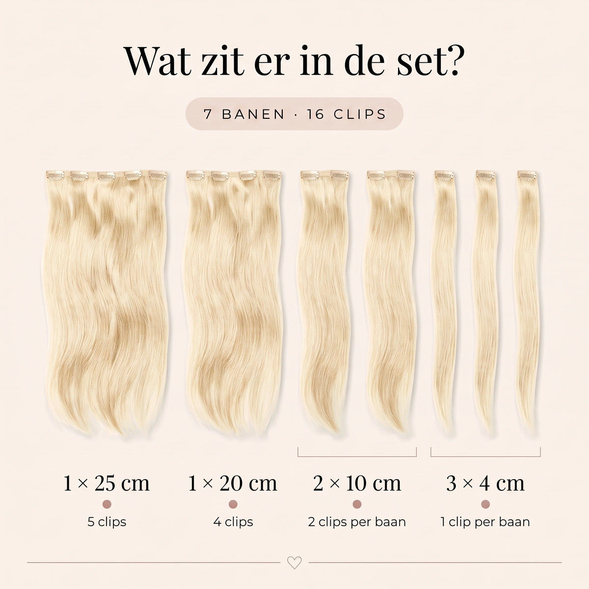 Clip in Extensions | Licht Natuurblond 60A