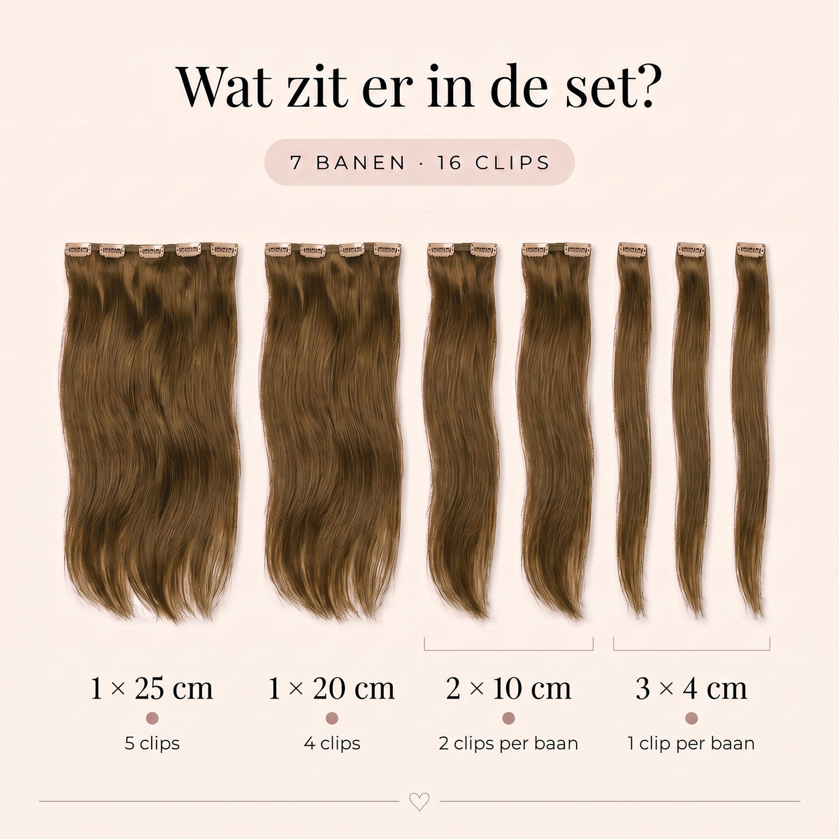 Clip in Extensions | Natuurlijk Bruin 3