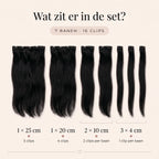 Clip in Extensions | Zwart 1