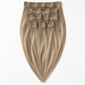 Donkerbruine clip in hairextensions van 100% echt haar