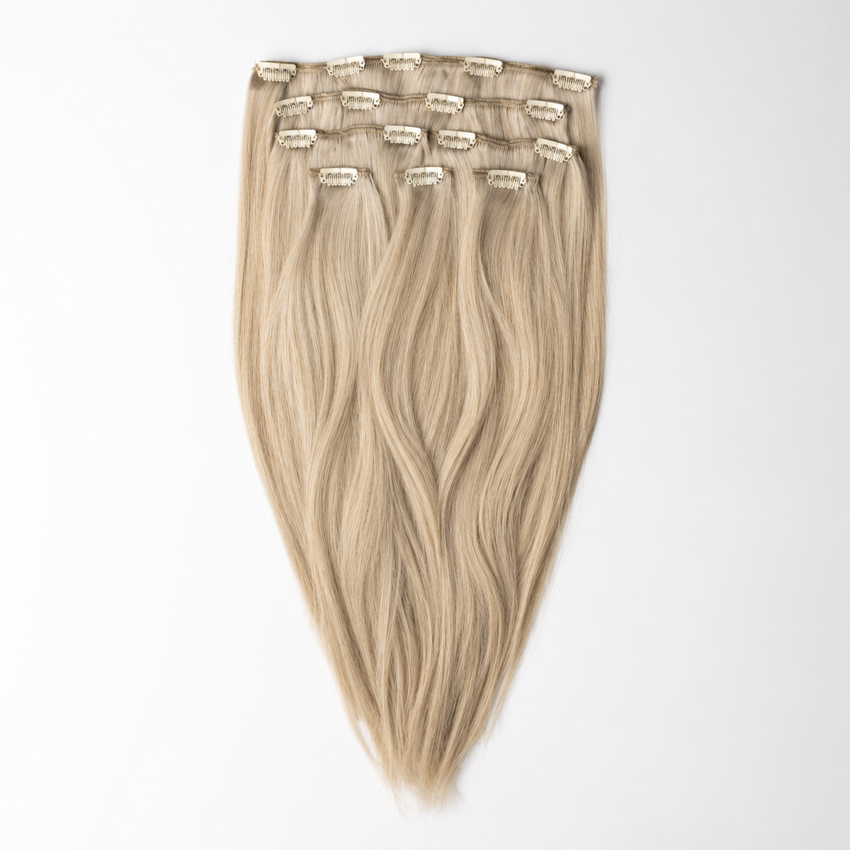 Haar extensie van echt haar met clips voor eenvoudig aanbrengen