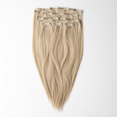 Haar extensie van echt haar met clips voor eenvoudig aanbrengen