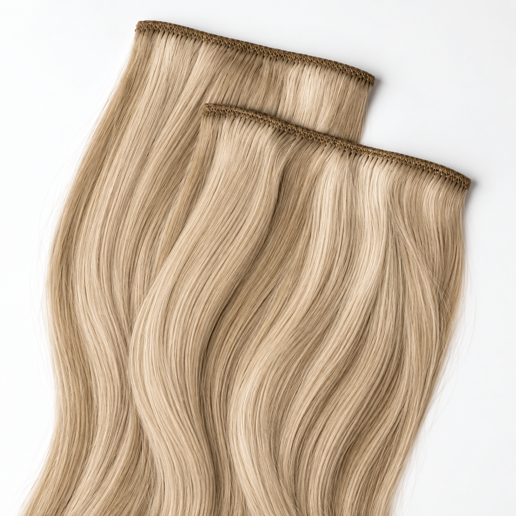 Hairextensions met clips van echt haar voor snel meer volume